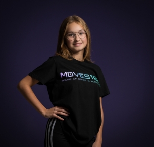 T-Shirt MOVES102 House of Dance & Workouts zwart